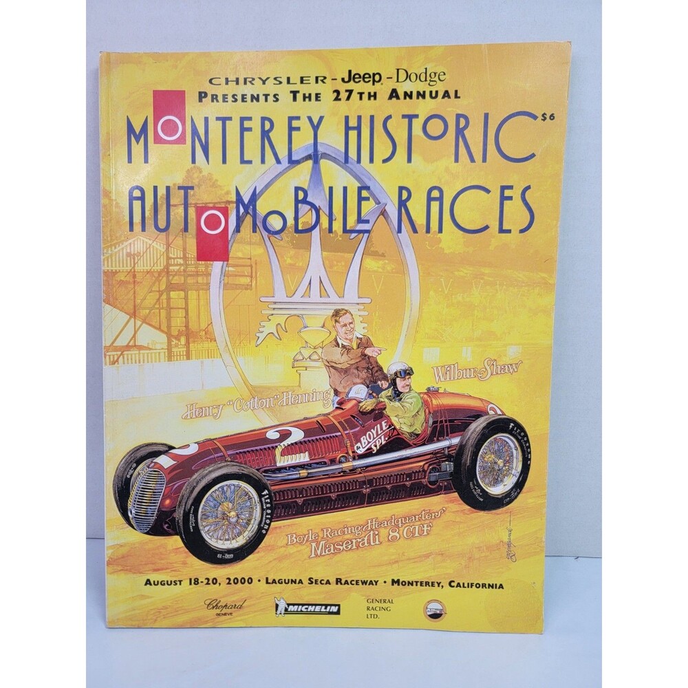 2000 Monterey Historic Automobile Races Program Maserati Laguna Seca 27th Annual